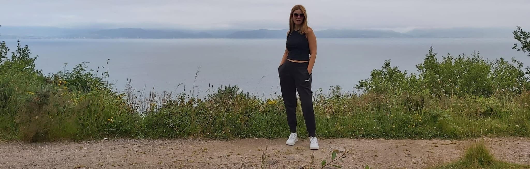Aisling O'Donoghue standing on a coastal path overlooking the sea &mdash; healthier habits and a clearer mindset around food